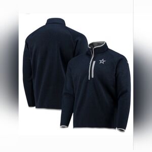 Columbia Man's Cowboys Navy Canyon Point Ralgan Quarter-Zip Jacket SZ XL